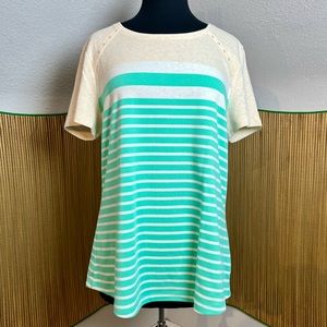 Karen Scott Striped Rivet-Trimmed Scoop-Neck Top, Created for Macy's